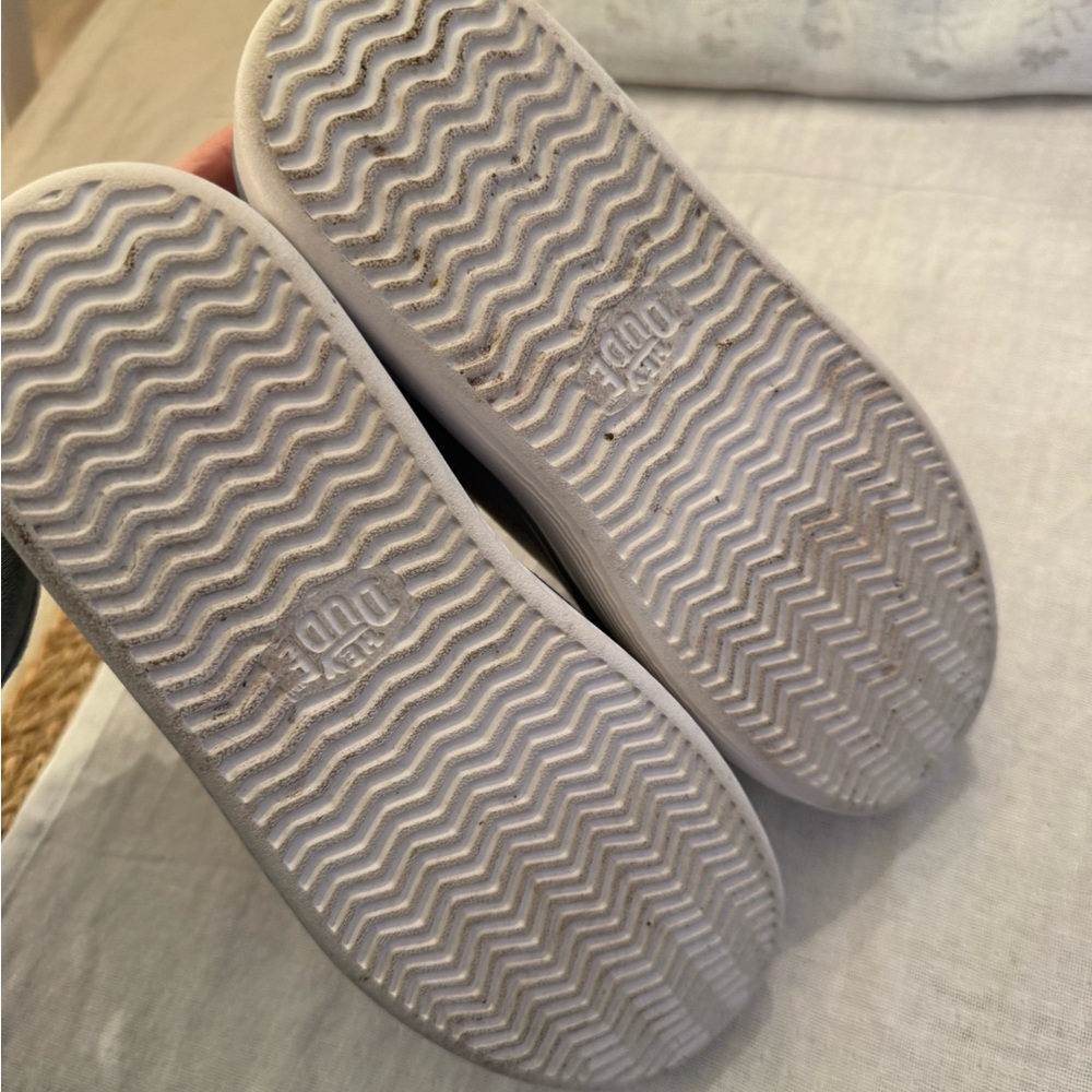 Hey Dude Light Gray and White Women's Sneakers - Picture 5 of 8